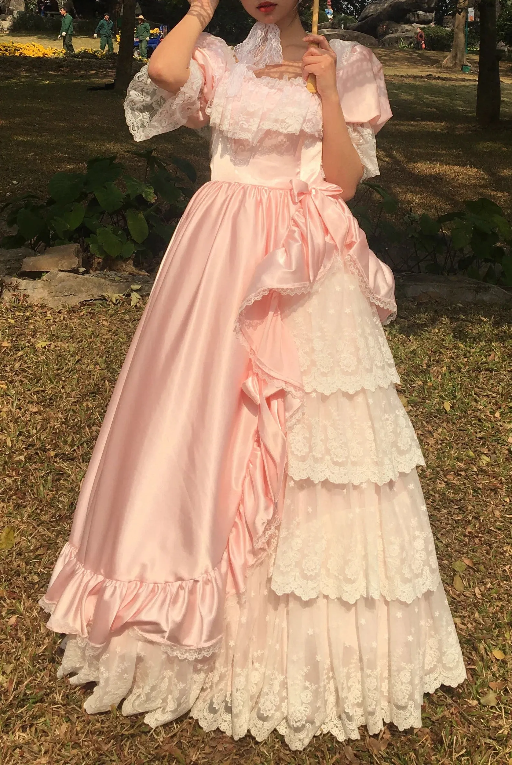 Victorian Style Multi-Layer Prom Dress Wedding Gown