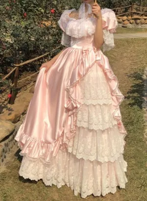 Victorian Style Multi-Layer Prom Dress Wedding Gown