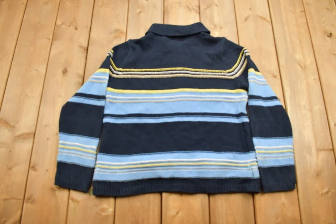 Vintage 1990s Liz Claiborne Knitted Zip Up Sweater