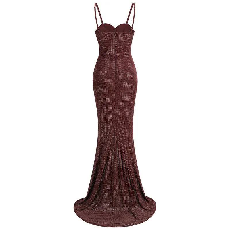 Xena Embellished Corset Fishtail Evening Dress