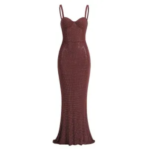 Xena Embellished Corset Fishtail Evening Dress